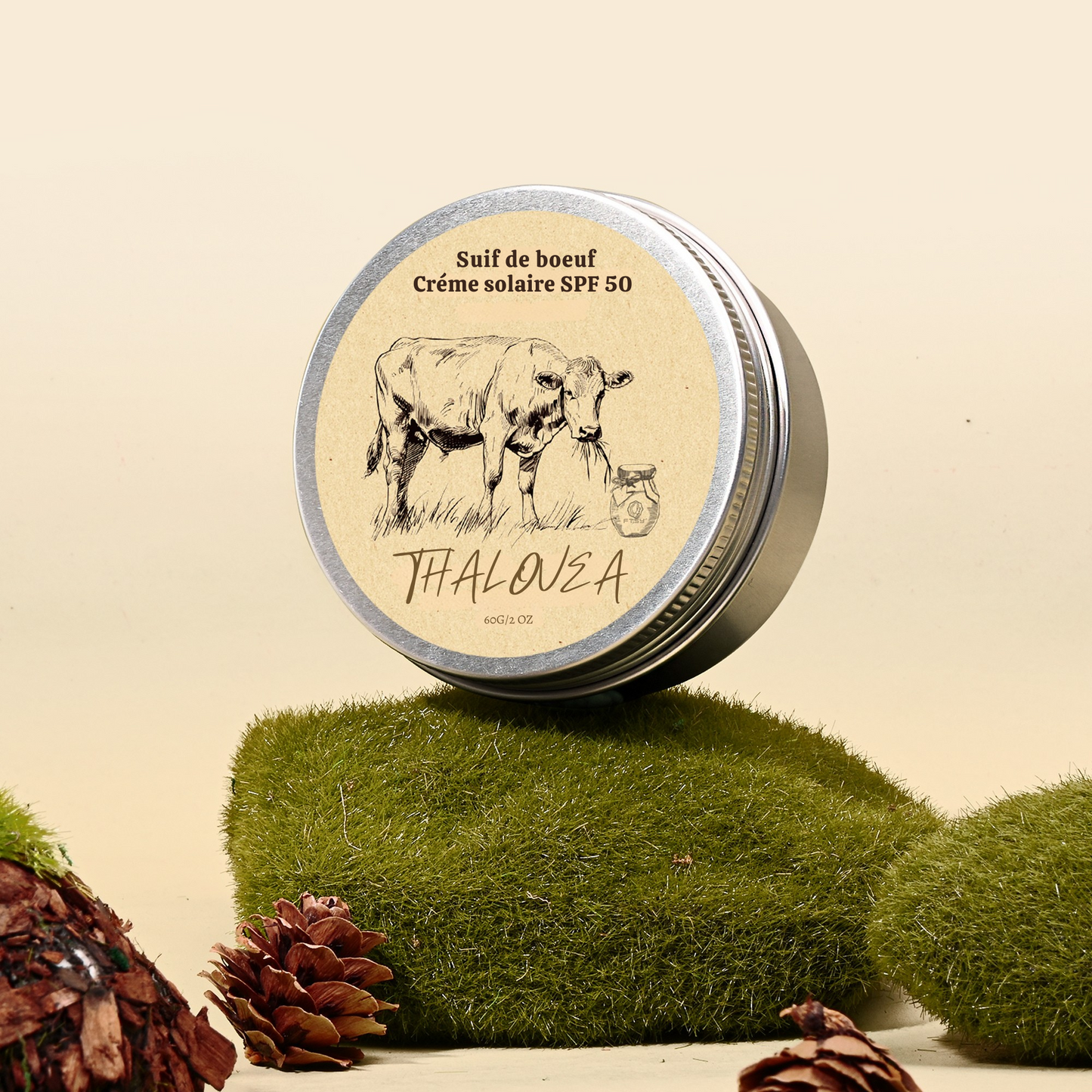 TALLOW - Crème Solaire Naturelle Tallow & Miel – SPF 50 – Thalovéa