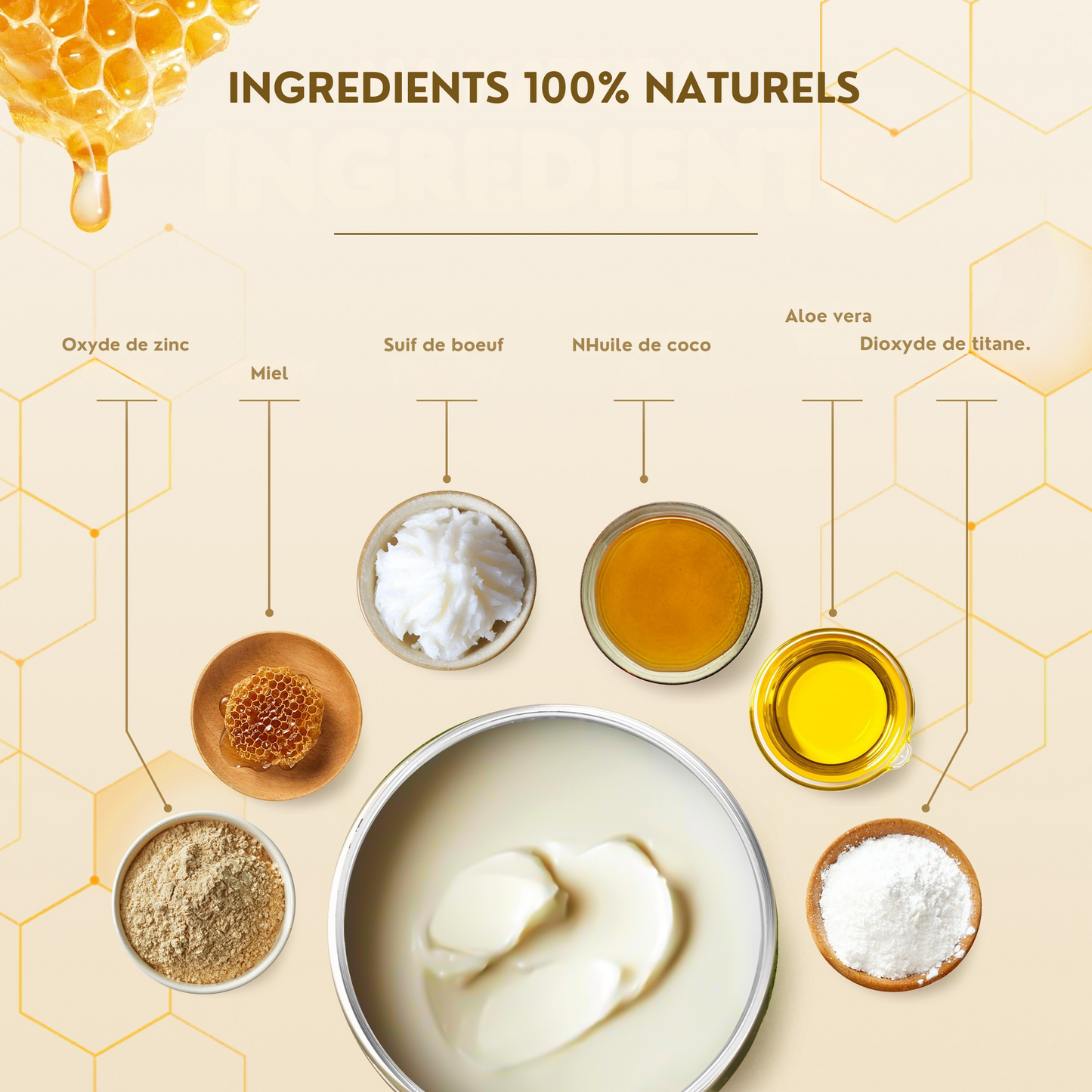 TALLOW - Crème Solaire Naturelle Tallow & Miel – SPF 50 – Thalovéa
